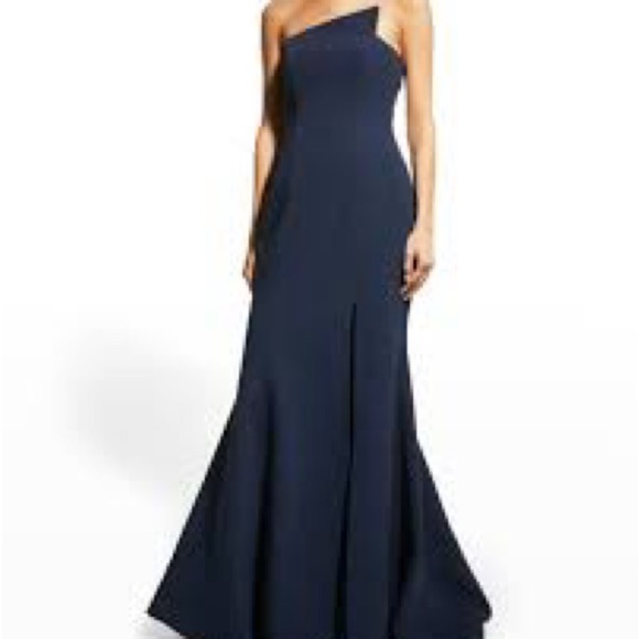 Romona Keveža Navy Blue Gown, Dress mother of the bride, black tie, women’s 4 - Picture 4 of 5